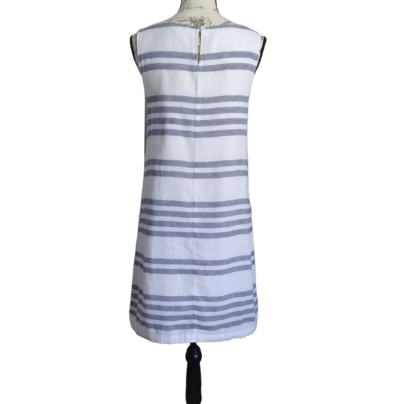 BEACHLUNCHLOUNGE | Alina white with blue stripes tank dress/shift dress - Picture 3 of 6